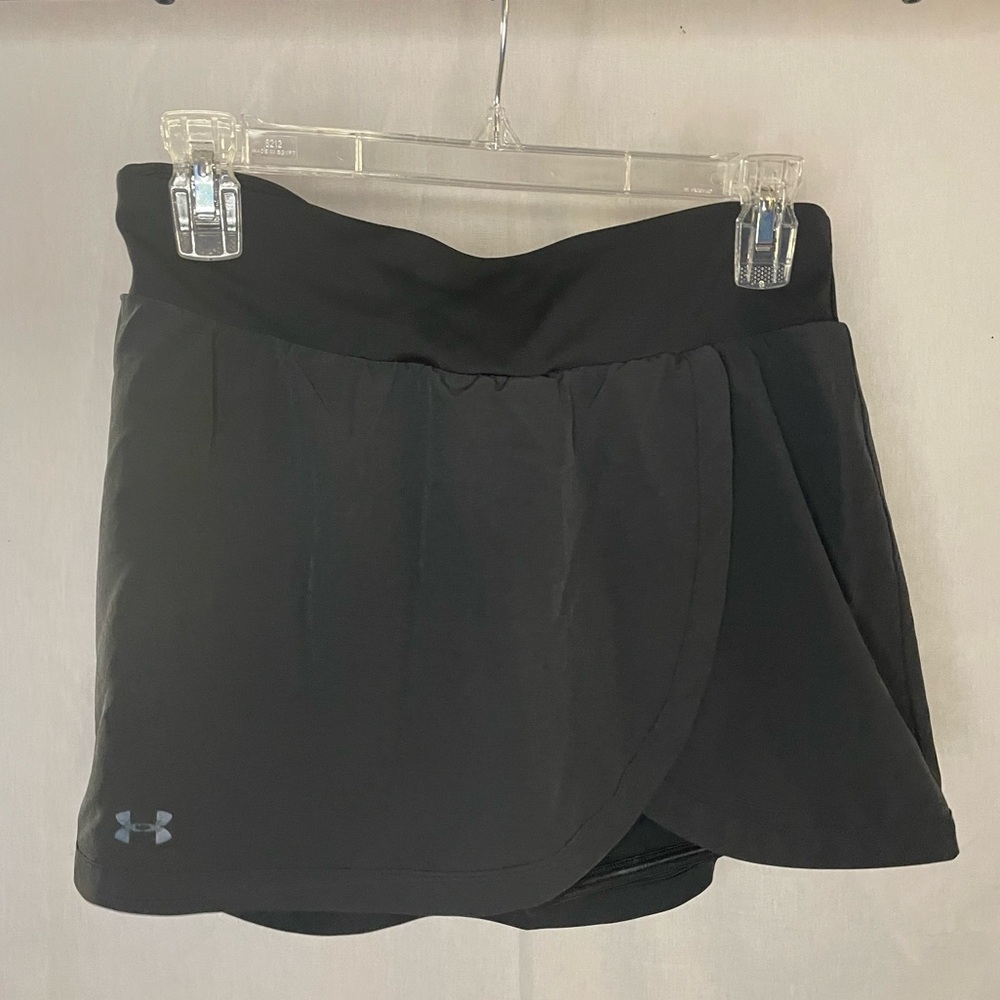 UnderArmour Women’s M Black Skort Anti-slip Shorts Hidden Zipper on Back